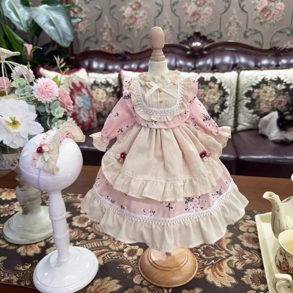Bjd Doll Clothes sa zmestí do 1/4 1/3 1/6 Blythe Ružový kvetinový kvetinový danový danový príslušenstvo pre bábiky