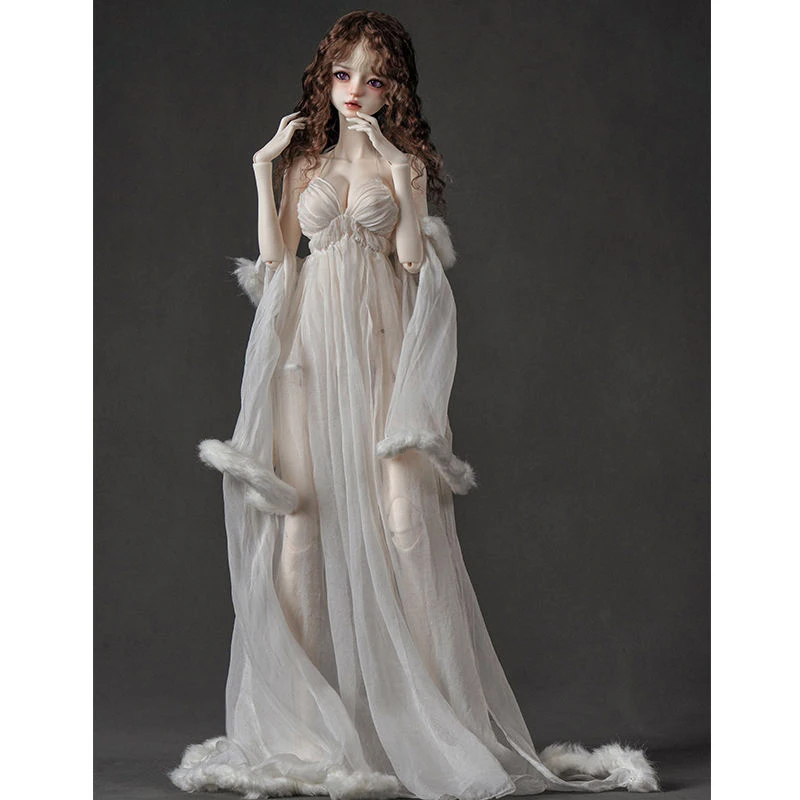 Bjd Doll Girl oblečenie bez ramienok šaty sexy dlhé šaty šifón Velvet voliteľná veľkosť 1/4 1/3,1/4 Aikou Doll