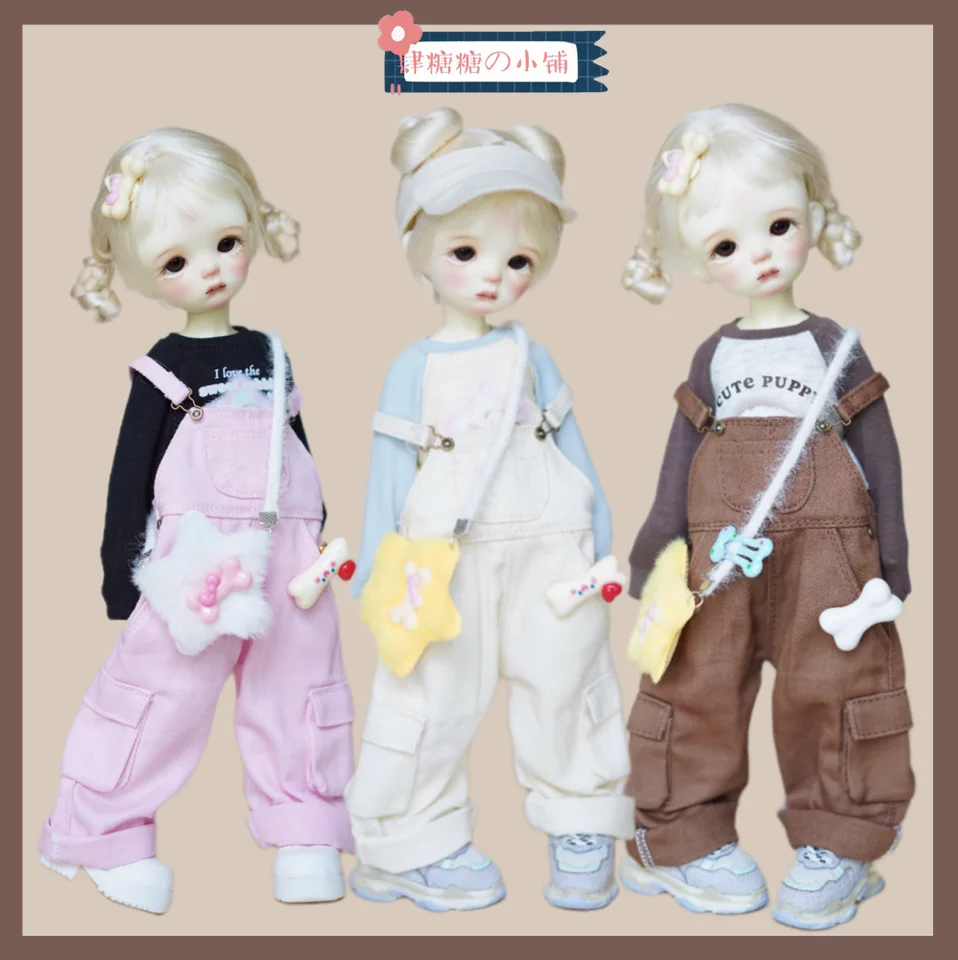 BJD Doll Pants 6 bodov 1/6 malé 6 veľkých odevov pre bábiky s rybou farbou s každodennými nohavicami a klobúkami
