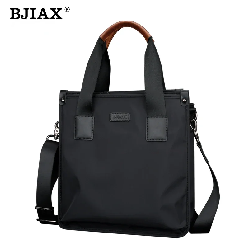 Bjiax počítačová kabelka muži kufrík muži vrecko vodotesné oxfordské tkanina Canvas Crossbody Ramer Bag