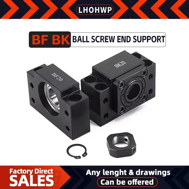 BK25+BF25 SCREPPRODNÁ Držiak Lineárne ložisko BKBF25 pre guľové skrutky 3205/SFU3210/SFU3232