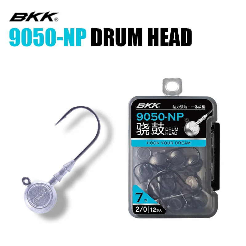 BKK 9050np Jigheads Drum Hlava Fishing Háčiky 10-15ks rybárske rybárske rybárske hák