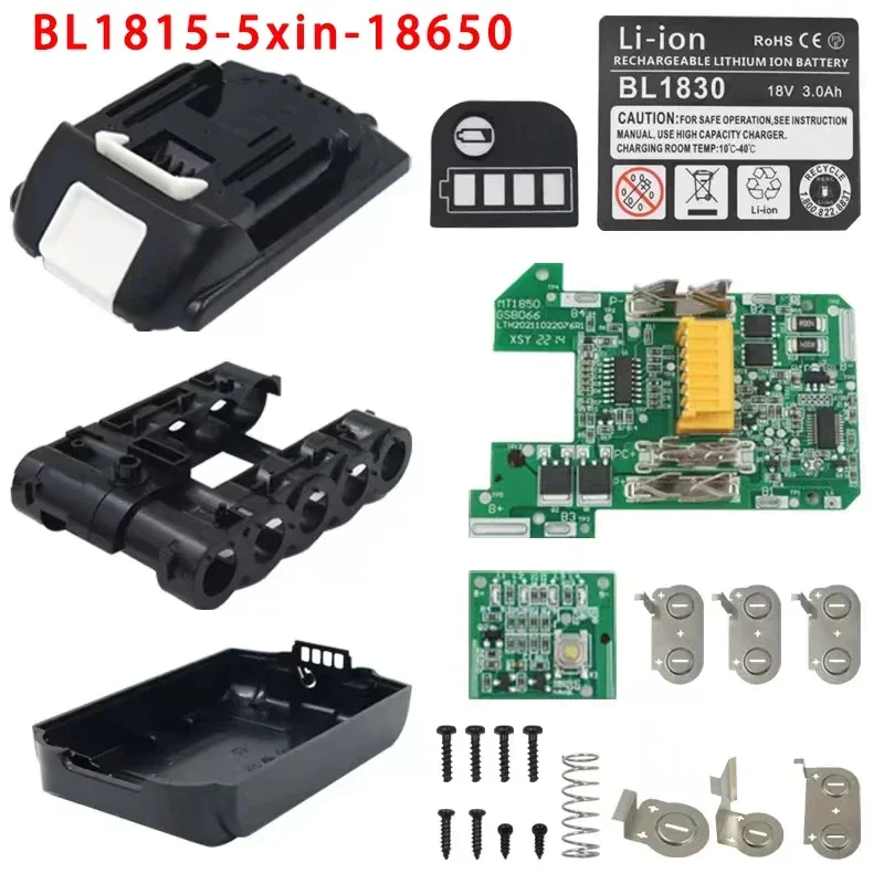 BL1815 Li-Ion Battery Puzdet Case Ochrana Doska PCB LED indikátor LABE LABE LABIL pre MAKITA 18V 1,5AH 3,0AH