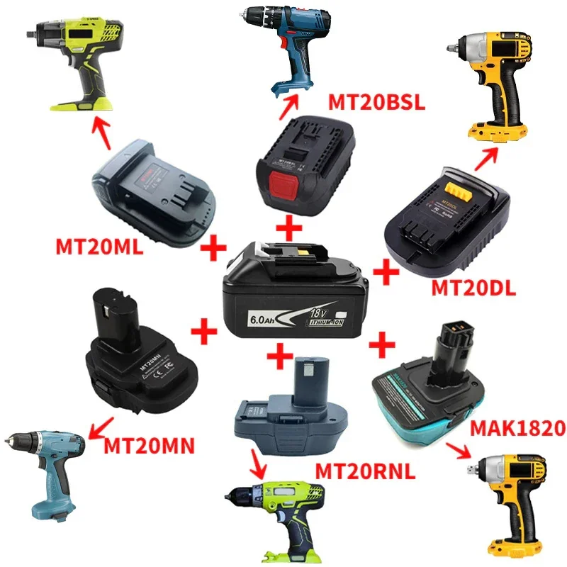 BL1830 Adaptér batérie MT20BSL MT20ML MT20DL prevodník pre batériu MAKITA 18V LI-ION pre Milwaukee/Bosch/Dewalt/Ryobi Power Tool