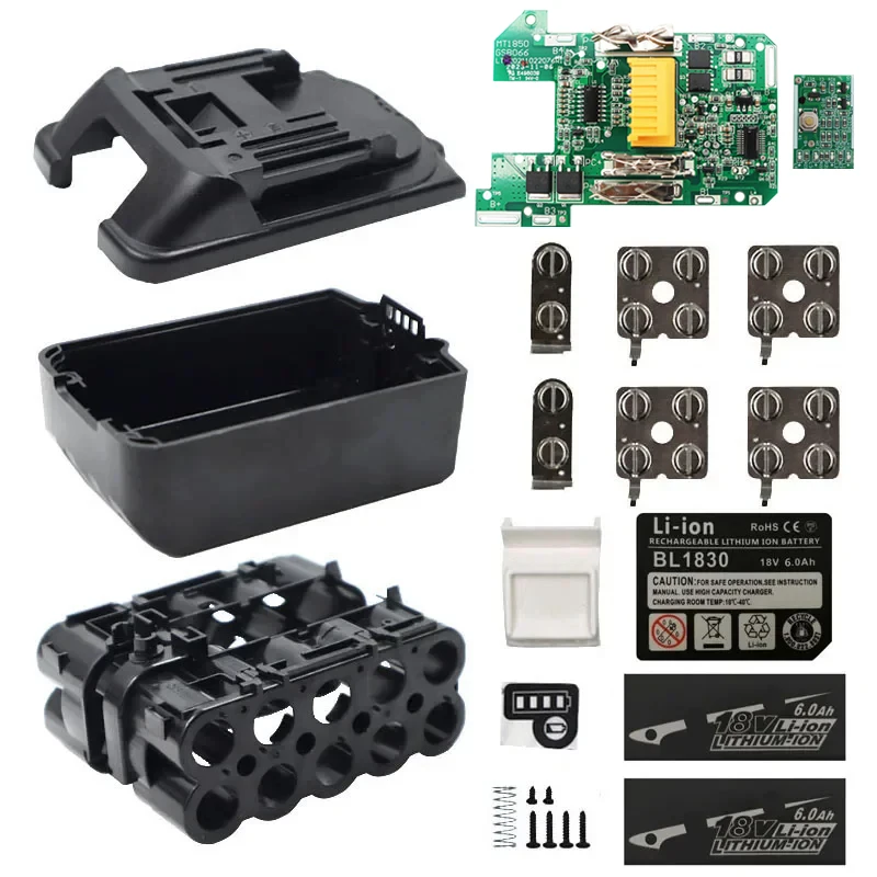 BL1830 LI-ION BATTERICKÁ KAPITÁLNA KAPICKÁCIA OBCHODOVÁ DOPADLA PCB Box Shell pre MAKITA 18V 3,0AH 6,0AH LABETSKÉ OBCHODY BL1860