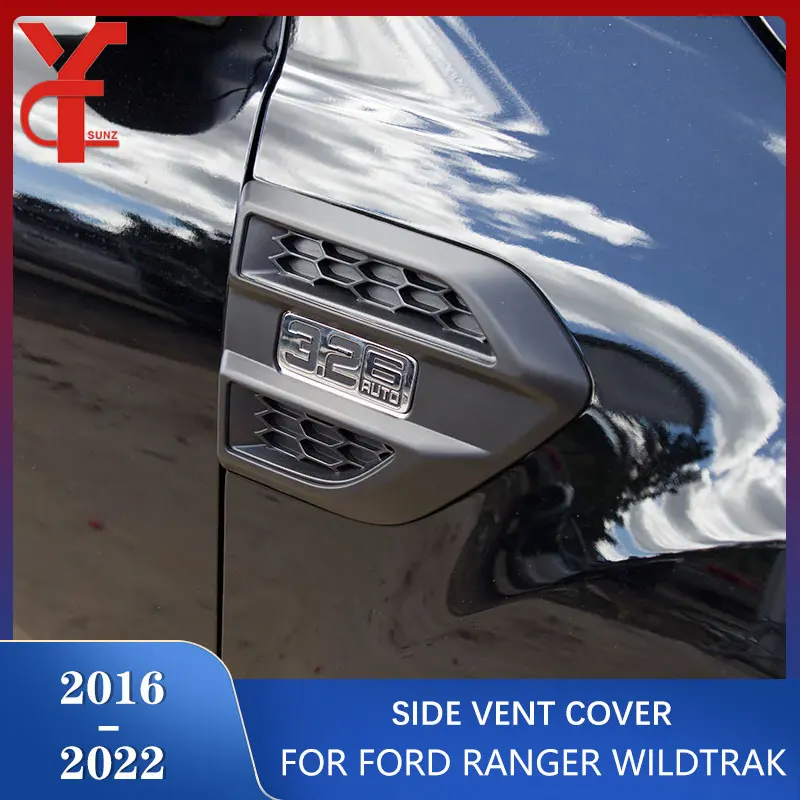 Black Ab Car Fender Side Vent Covers pre Ford Ranger Wildtrak T7 T8 2016 2017 2018 2019 2020 2021 2022 Príslušenstvo