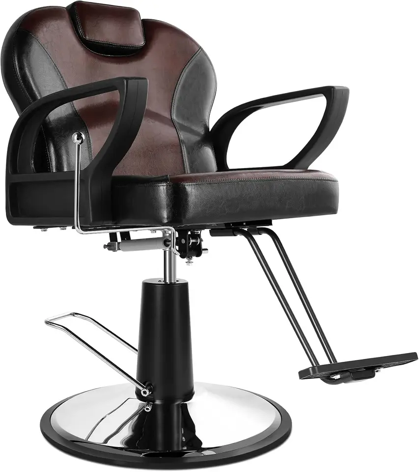 Black & Brown All Eancer Barberova stolička, ktorá ležala salónovou stoličkou vinobranie salón Styling Barbering Cutting Stoličky pre kadernícky stylista