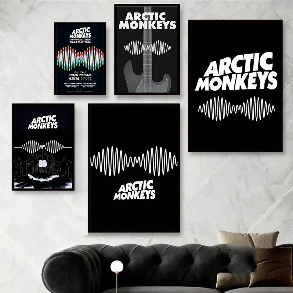 Black Arctic Monkeys Album Hudobné plagáty a tlač Canvas Painting Wall Art Picture for Teen Room Moderná domáca dekorácia darček