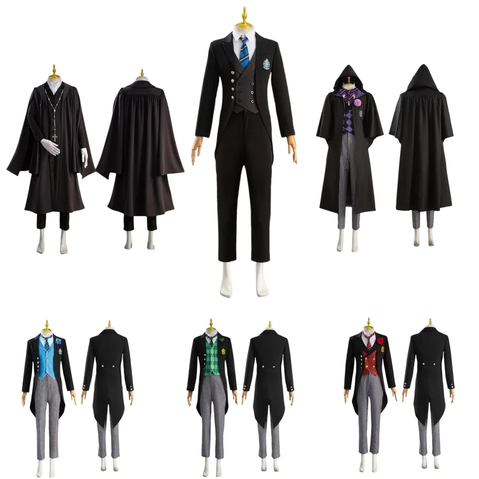 Black Butler Boarding School Cosplay kostým Ciel Phantomhive kostým Sebastian Herman Edgar Cosplay Anime