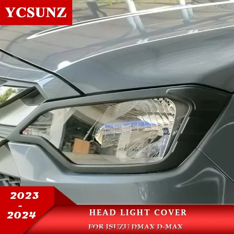 Black Head Light Cover pre Isuzu DMax D-Max 2023 2024 Dvojitá kabína Auto príslušenstva ycsunz