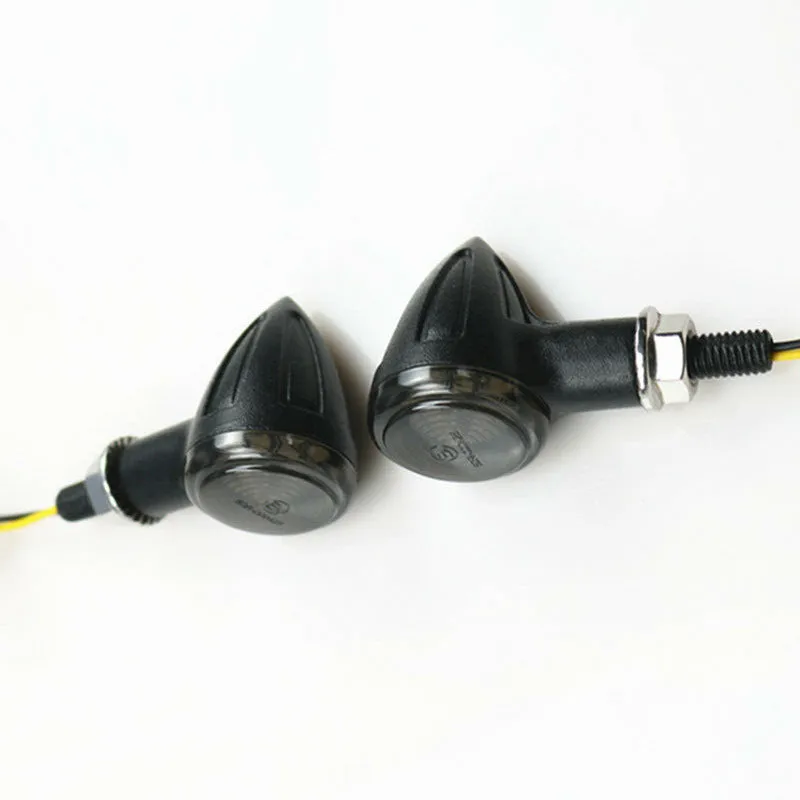 Black Motorbike LED Turn Signal Svetlo pre Kawasaki Suzuki Yamaha Shadow VLX 750 Sportster Dyna 883 1200 Cafe Racer CG125 Vintage