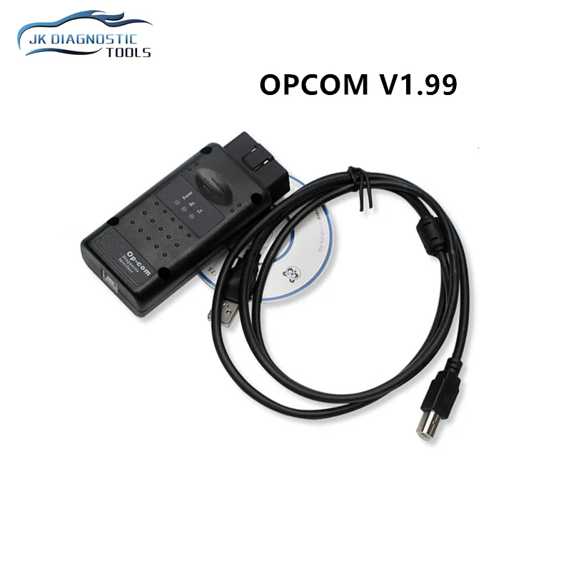 Black PCB OPCOM V1.99 OBDII Diagnostické nástroje Vysoké kvality pre snímač čítačky kódu Opel Can Bus Op-Com so skutočným PIC18F458
