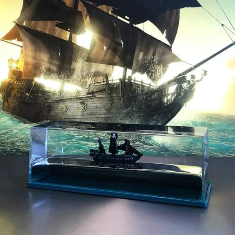 Black Pearl Loď v tekutej tekutej fľaši Čierna perlová loď plávajúce čln Titanic Barcos fľaša dekorácie dekorácie k narodeninám darčeky