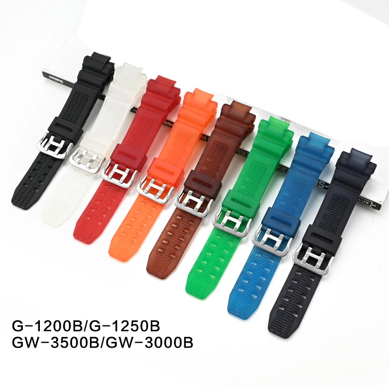 Black Resin Watch Strap for Casio G-Shock GW-3500B GW-3000B 2000 G-1200B 1250B Men Sport Witerproof Watch Watch Band Náramok
