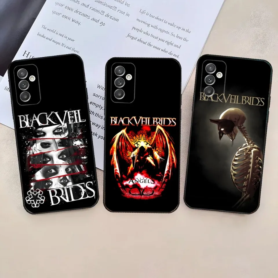 Black Veil Brides Band Telefón puzdro pre Samsung Galaxy A20, A21S, A22, A31, A32, A52, A53, A72,73, A80, A91 Soft Soft Black Phone Cover