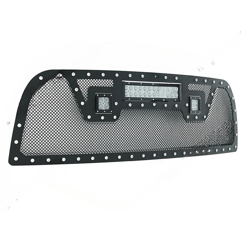 Black Wire Cutout Grill s LED automatickými dielmi pre Dodge Ram 2500 3500 od Maiker 2013 - 2016