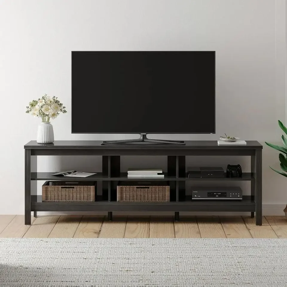 Black Wood TV stojan pre zábavné centrum konzoly stol