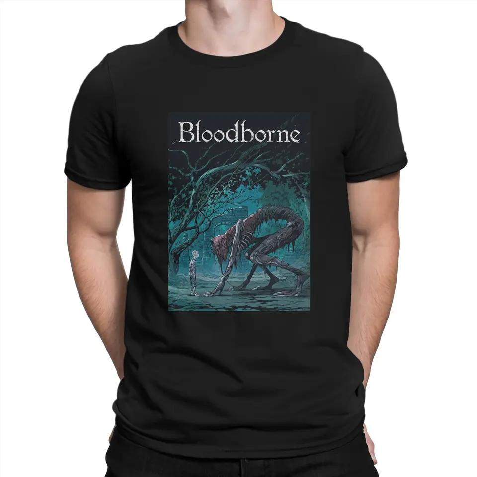 Blackborne Game tričká pre mužov Pure Cotton Úžasné tričko Crew Crew Neck Dark Souls Tees Krátke rukávy oblečenie leto