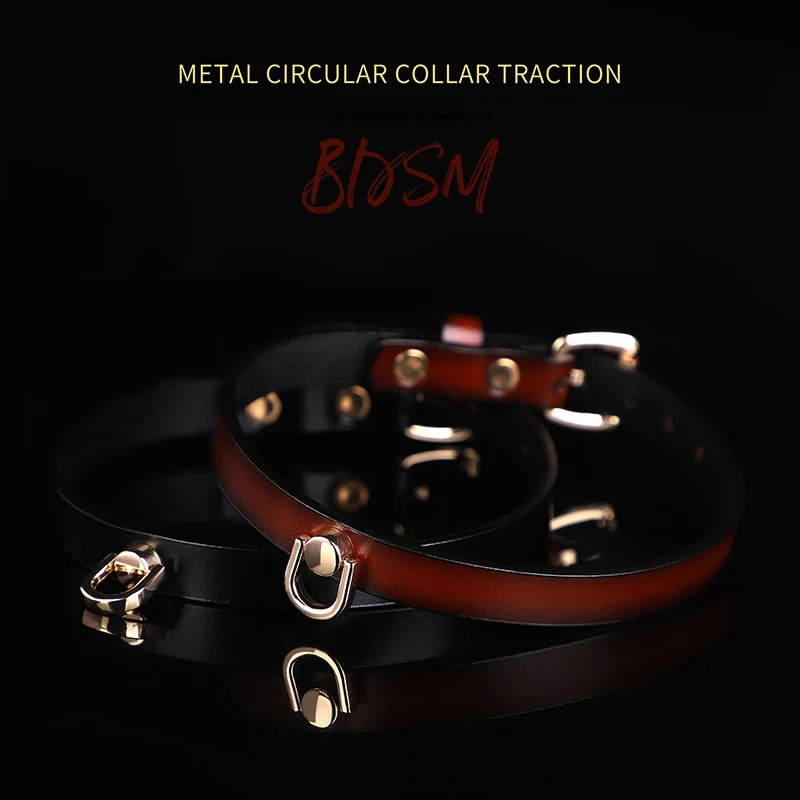 Blackwolf Bondage Collar Slave Bed Originálne kožené zadržiavanie krku s vodítkom bradavky klip Sex Hračky pre ženy páry dospelých hier