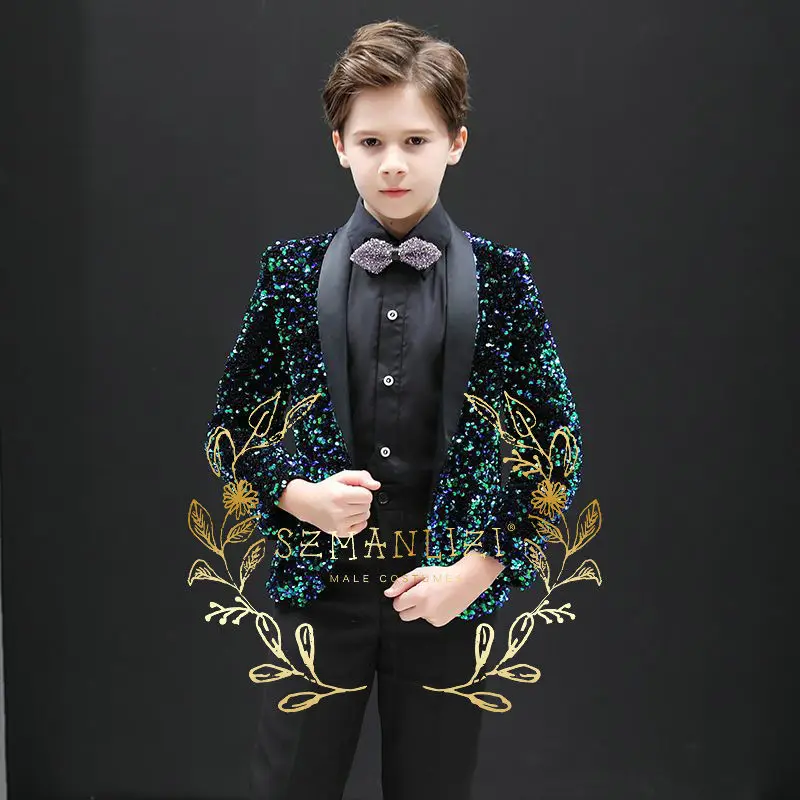 Blazer for Boys Shawl klopa bunda pre deti formálny outfit pre svadobné tuxedo kostým Enfant Garçon Boys oblečenie 4 roky až 12 rokov