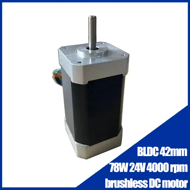 BLDC 42 mm bez kefy DC DC Motor 78W 24 V 4000 rp.bsent Dĺžka 81 mm bez kefiek bez kefy