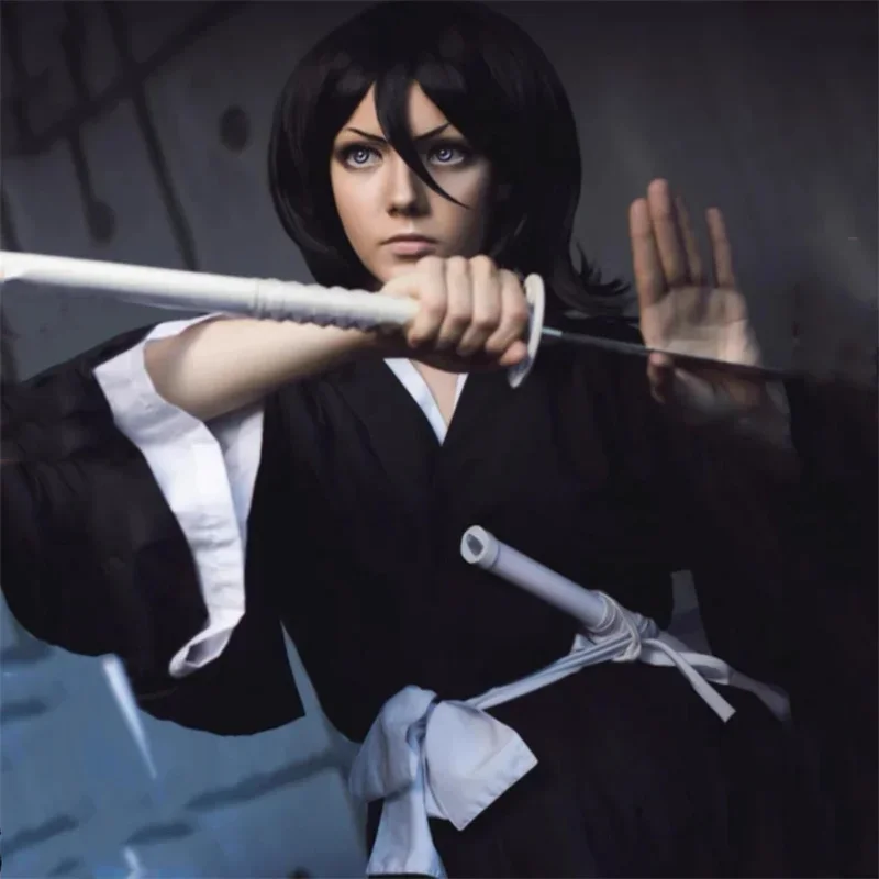 Bleekmiddel Kuchiki Rukia Cosplay Kostuums Kurosaki Ichigo Die PA Soul Society Shinigami Kimono Volledige Outfit Duizend Jaar Bl Bl