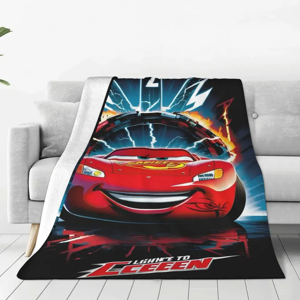 Bleskové auto mcqueen hodí prikrývky pre pohovku Pohodlné hodenie prikrývok pre prekvapenie darčekov