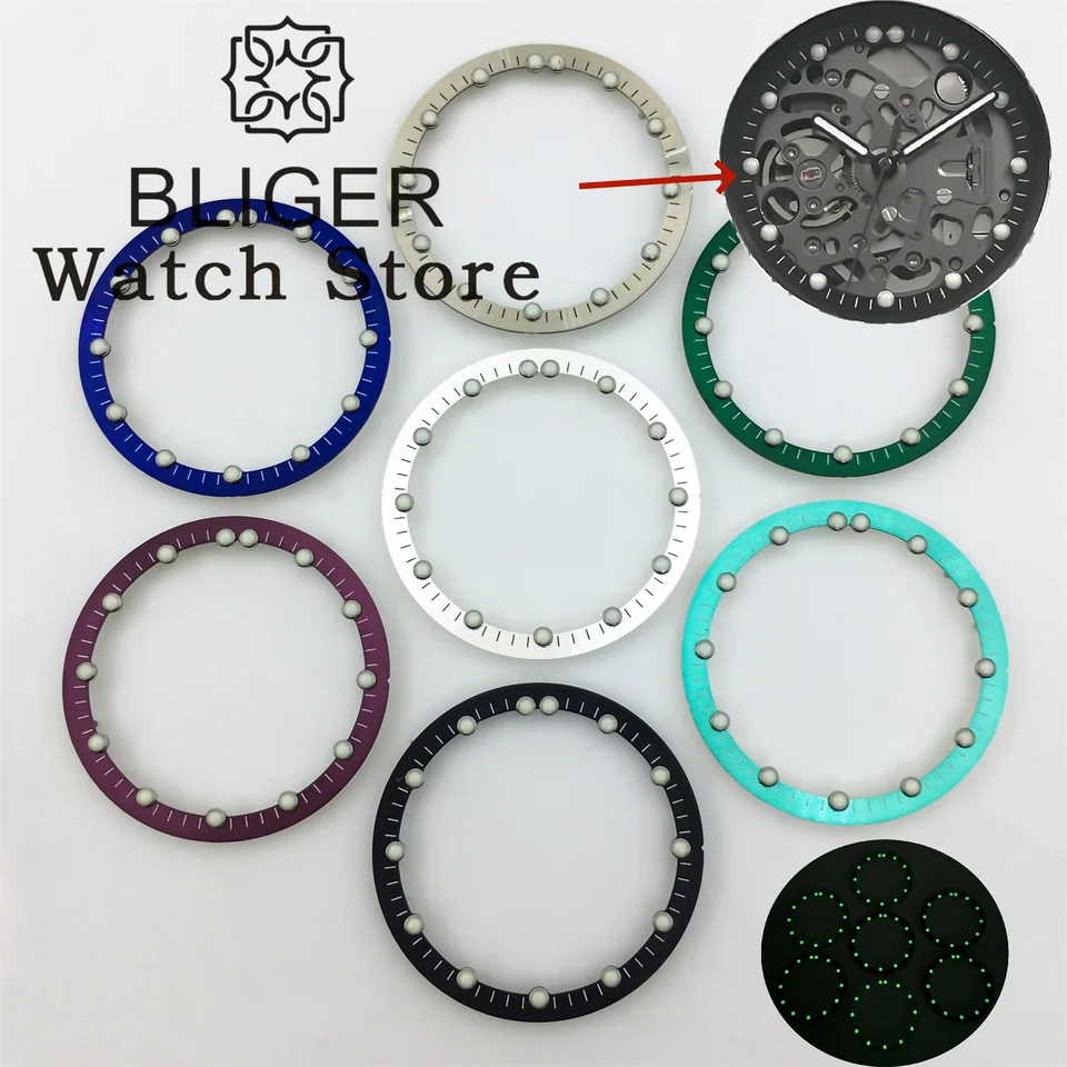 Bliger 29 mm*24,5 mm čierne biele modré hodinky sa hodí