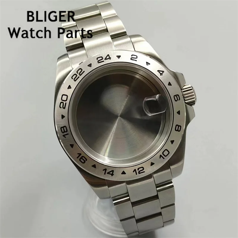 Bliger 40 mm /43 mm Explore 2 Pase Case Case Solid Bezel Sapphire Glass Fit NH34 NH35 NH36 ETA2824 PT5000 MIYOTA DG2813 3804 Pohyb