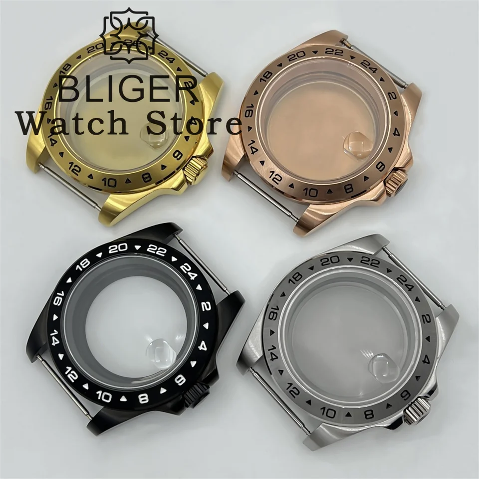 Bliger 40 mm strieborné zlato čierne ružové zlato Explore 2 puzdro Solid Branch Sapphire Glass sa hodí