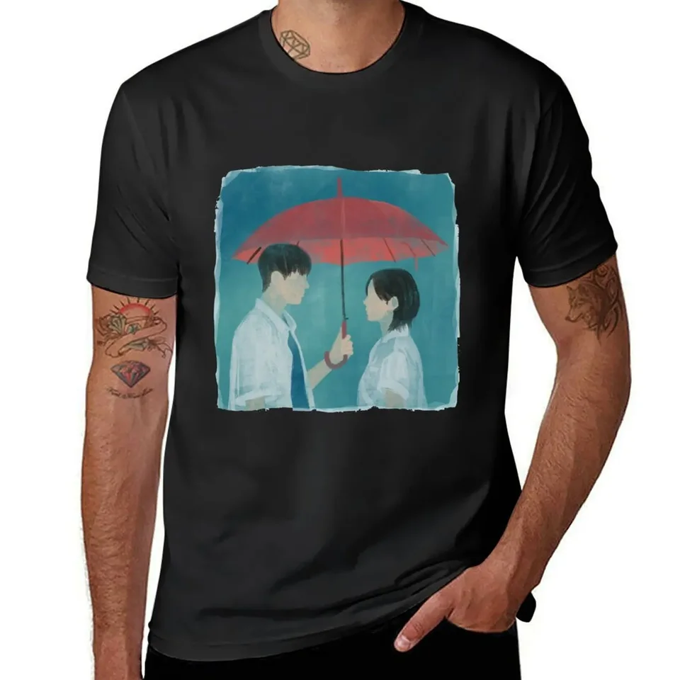 Blikanie vodného melónu dáždnik scény fanart tričko Trič