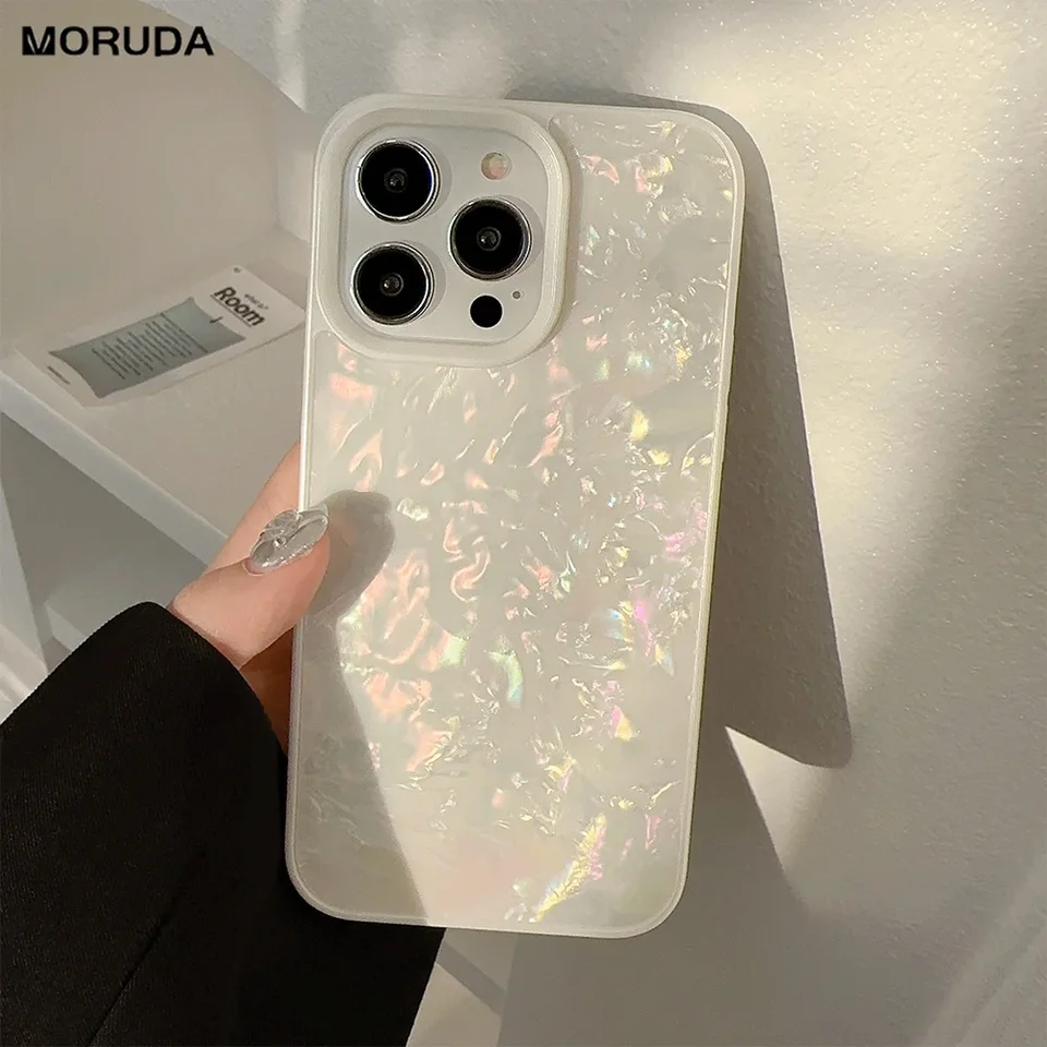 Bling Glitter Shell Cover pre iPhone 13 11 11 12 14 15 Pro Max 15 plus tvrdý akrylový telefón pre iPhone 15 Pro tenký kryt
