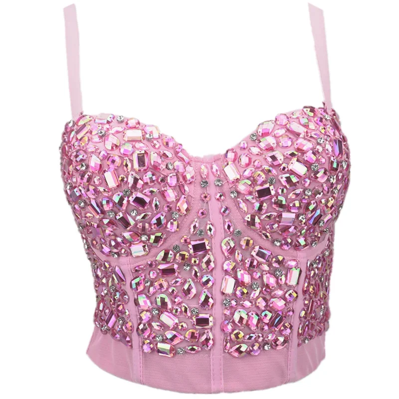 Bling kamienok Halloween Party Tops Tee Kvalitné show Tiekot módne luxusné tričko Ženské oblečenie Blusas push up tričko