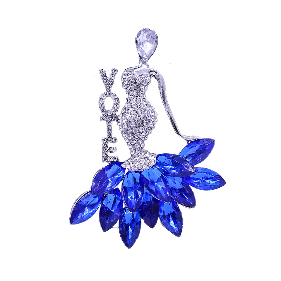 Bling kamienok kovové listy Hlasujte Lady Pin Soror Hlasovanie grécky brošňový šperk na mieru