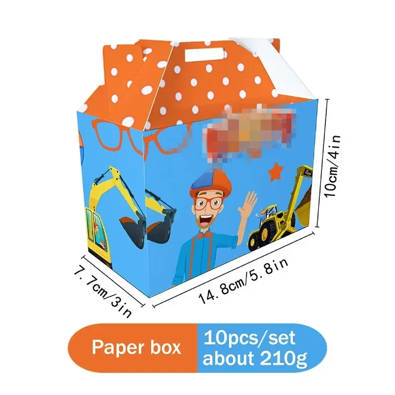 Blip themeed Candy Box Paper Candy Cartons Popcorn Box Supplies Supplies Snacks Food Tub Wedding Kids Birthday Supp
