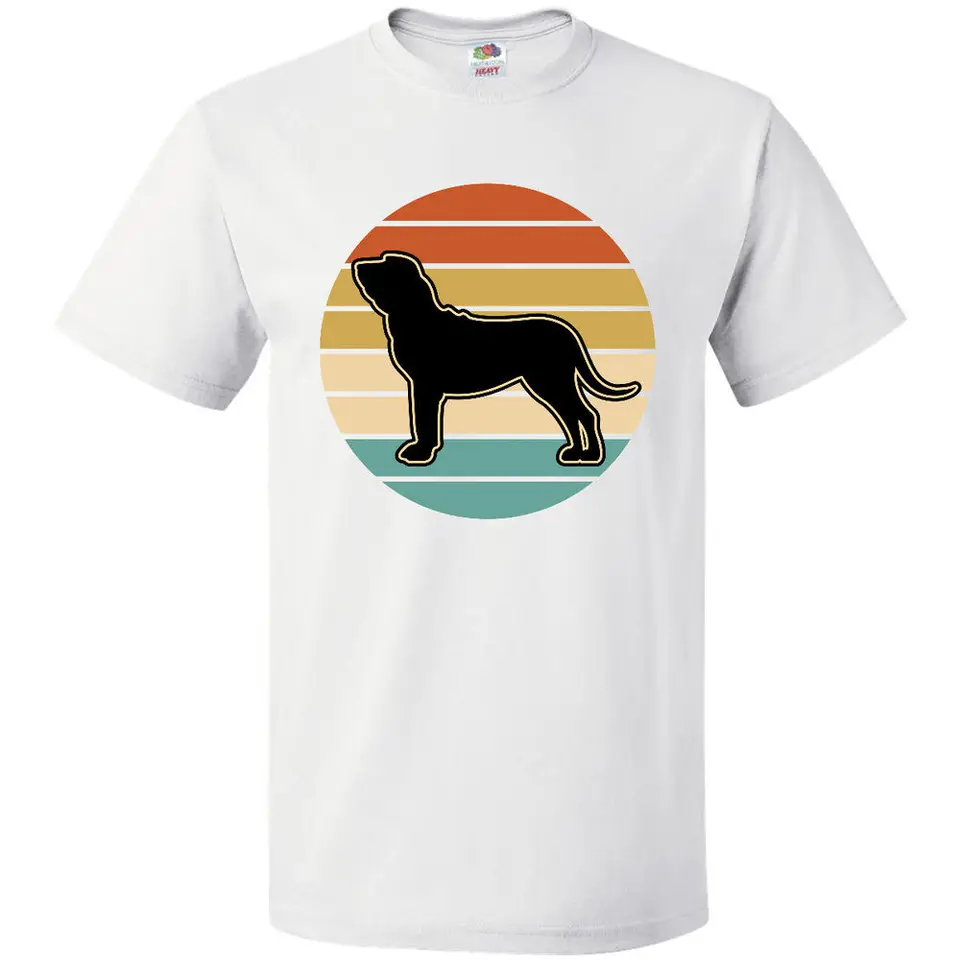 Bloodhound Dog Retro Sunset Tričko Tričko Šteniatko Oblečenie Pánske pre mužov