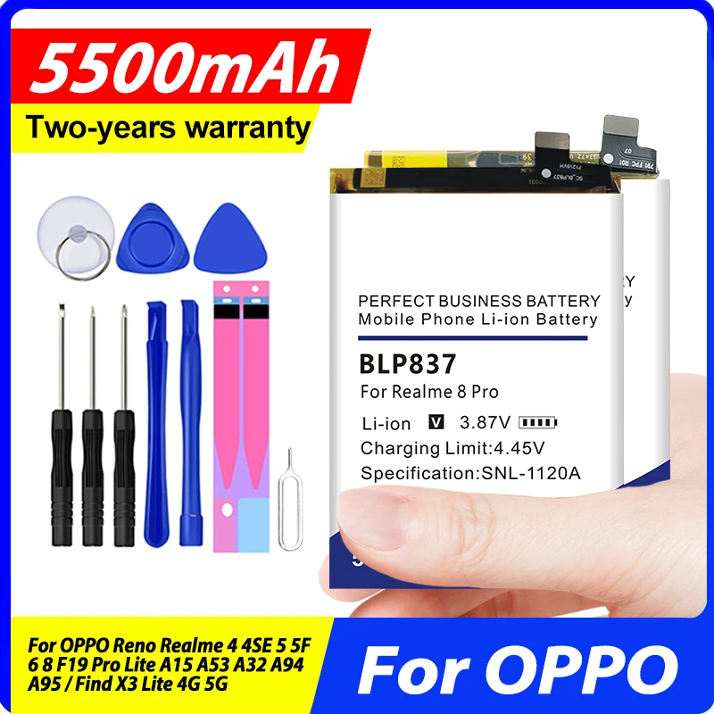 BLP837 BLP811 BLP819 BLP835 pre OPPO Reno Realme 4 4Se 5 5f 6 8 F19 PRO LITE A15 A53 A32 A94 A95 / FINE X3 LITE 4G 5G13