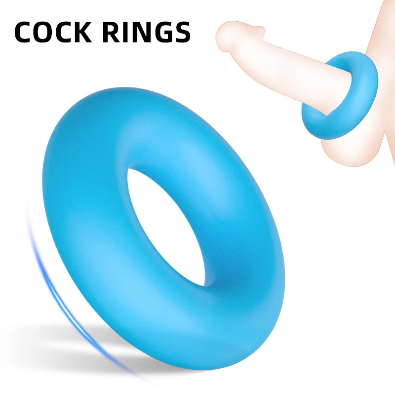 Blue Cock Ring Muž cudná klietka Oneskorenie ejakulácie penis predlžovate