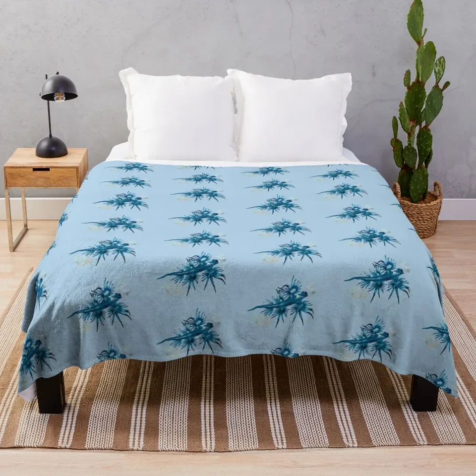 Blue Dragon, Glaucus Atlanticus morský slimák hádzať prikrývku anime mäkké postele Sofas Tenké prikrývky