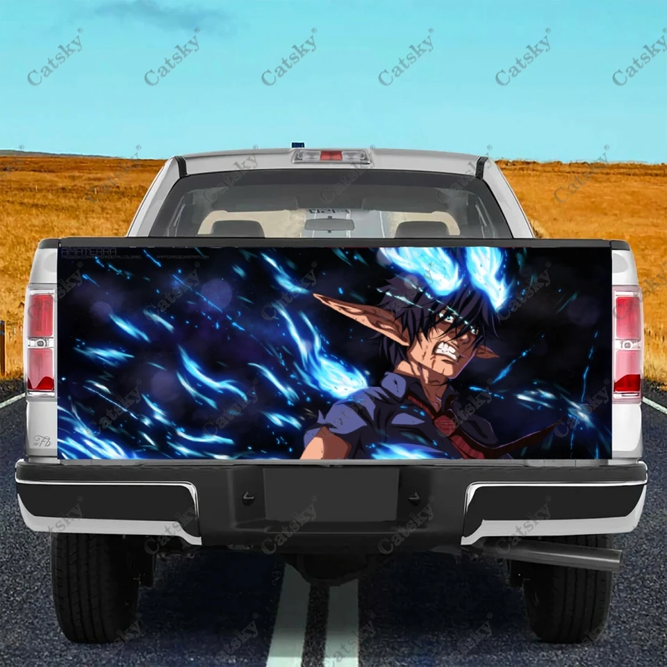 Blue Exorcist Anime Truck Dozáčky nákladného automobilu Tackgate Ruka nálepky, nálepky na nárazníky Grafika pre nákladné autá SUV