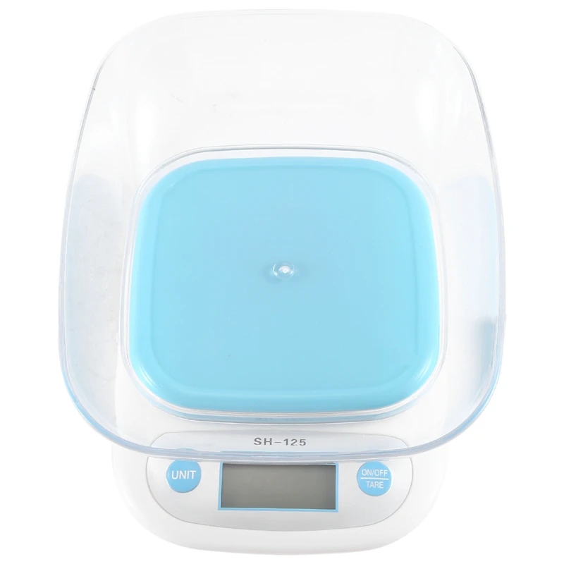 Blue Food Scale Electronic Scales Mini kuchyňa Scale váha Scale Elektronické váhy s podnosom