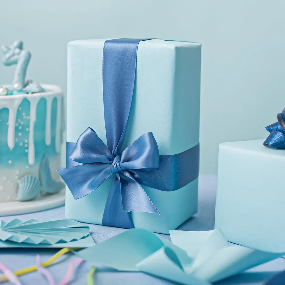 Blue Kraft Paper Roll
