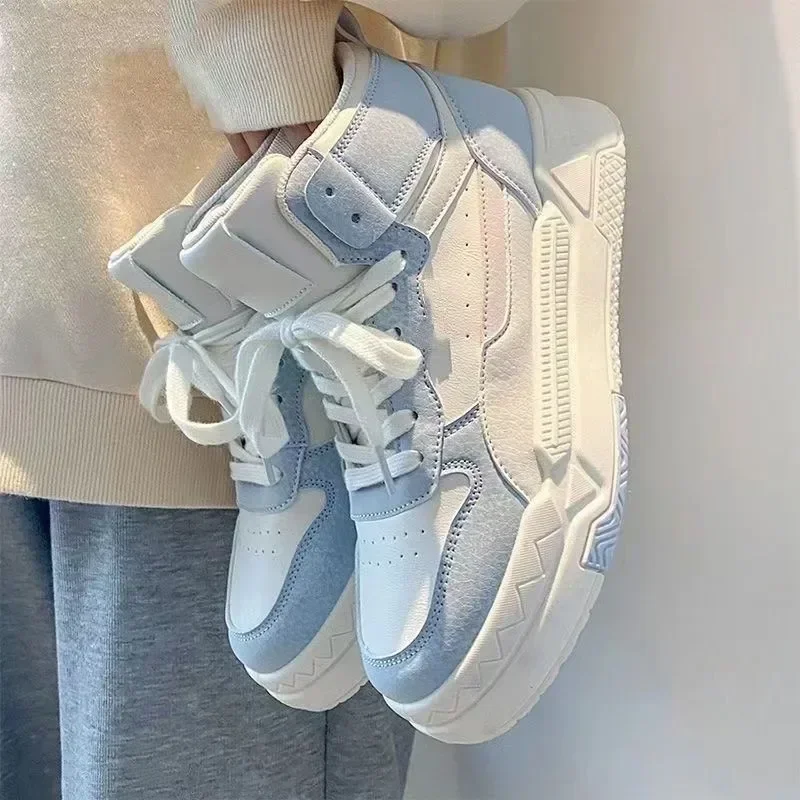 Blue Platform Sneakers Dámske športové topánky Vintage Casual Vulcanize Kawaii Lolita Harajuku Školská topánka Ženy Nový trend