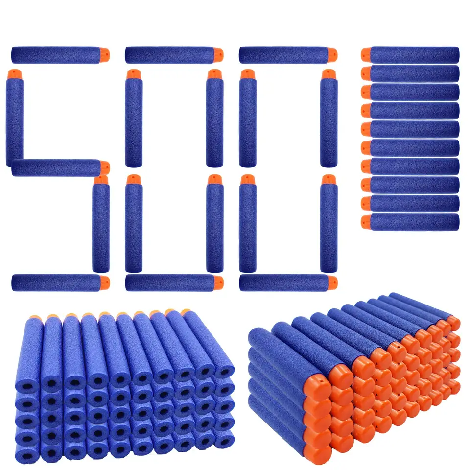 Blue Revill Bullet DARTS 100ks / 300ks / 500ks penové prémiové guľky munície pre balenie Nerf n-Strike modul série blasterov