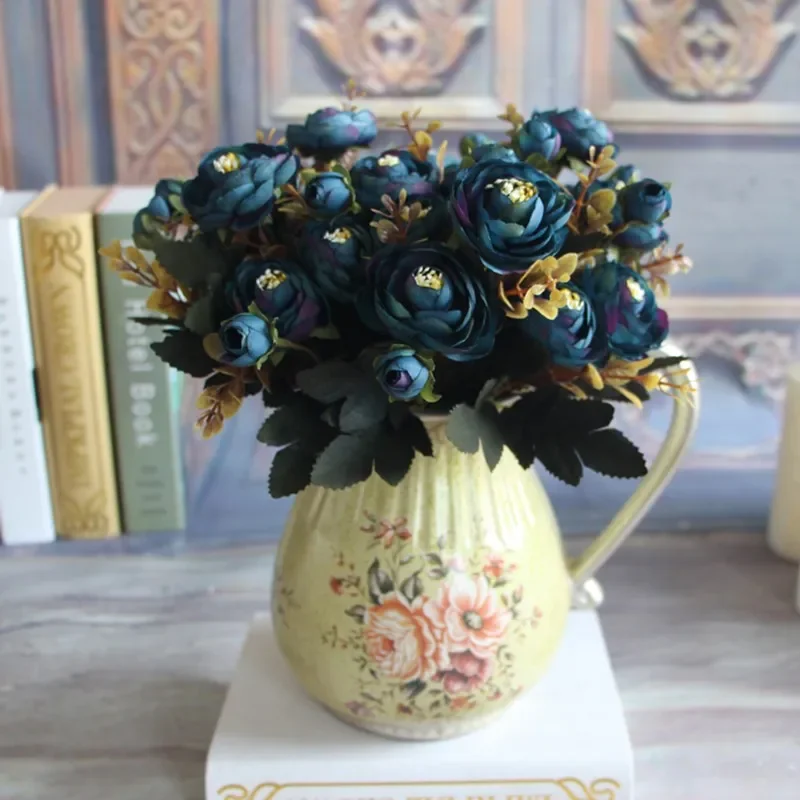Blue Rose Artificial Flowers Falošný pivon