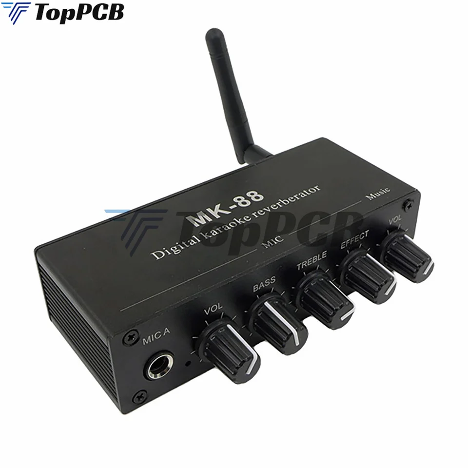 Bluetooth 5.0 Digital Karaoke Reverberator Aux Microfone Mic Effect Effect Coaxial Decoder Audio Amplifier Mixer Board pre LIVE