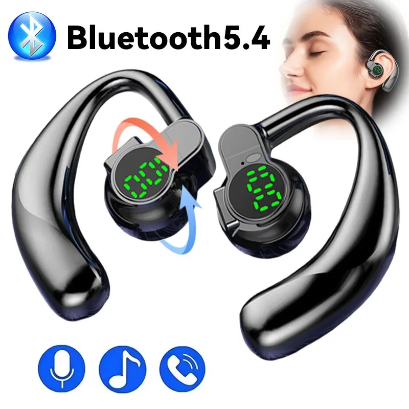 Bluetooth 5.4 Bezdrôtové slúchadlá HIFI stereofónny hluk Digitálny displej single Audifonos Uznak na šoférovanie slúchadiel