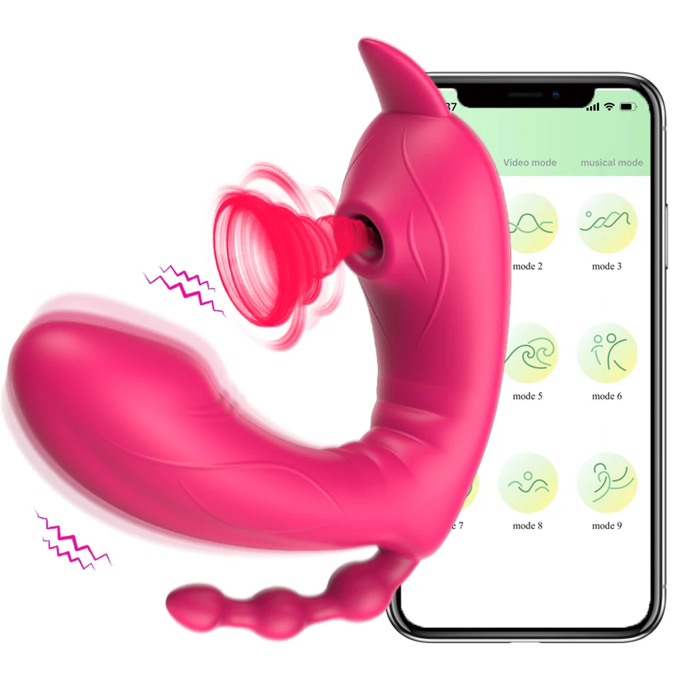 Bluetooth App Dildo Vibrator for Women Wireless Diaľkové ovládanie prísavné klitoris stimulátor análny sex hračky Žena pár dospelých 18