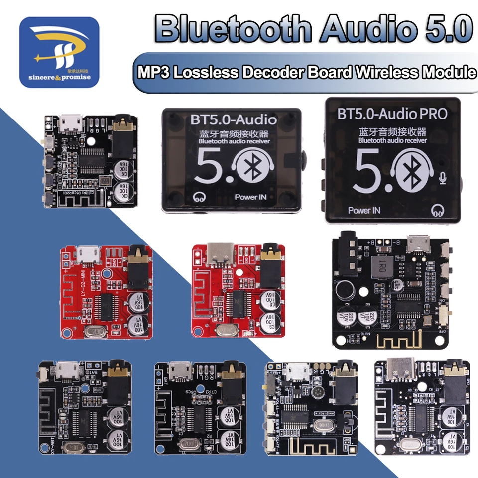 Bluetooth Audio prijímač doska Bluetooth 4.1 BT5.0 Pro MP3 Lostless Decoder Board Wireless Stereo Music Modul s puzdrom