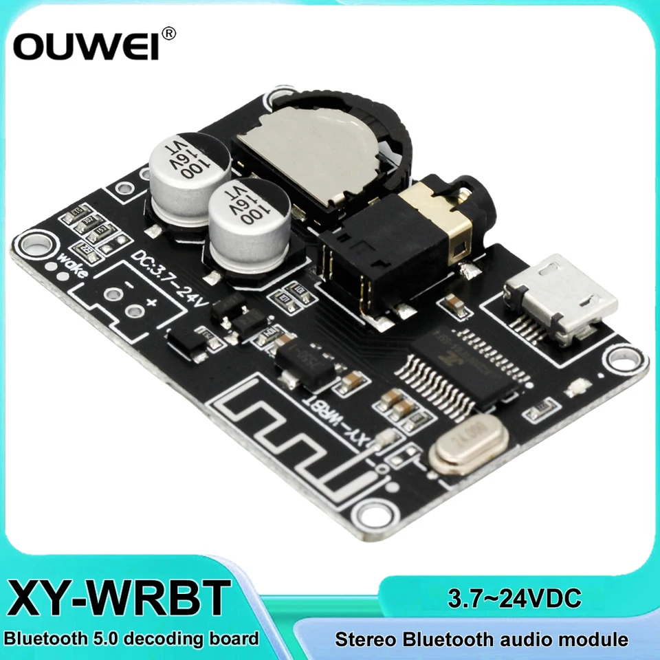 Bluetooth Audio prijímač doska XY-WRBT Bluetooth 5.0 mp3 bezstratová dekodérka DC3.7V-24V bezdrôtový stereofónny hudobný modul 3,5 mm 3,5 mm
